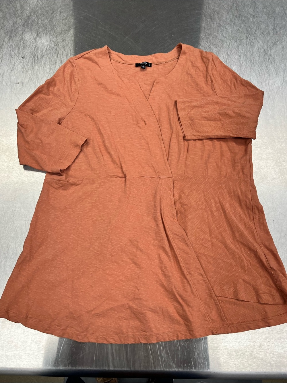 Premise Studio Rust Wrap-Style Tunic Top Women’s 1X